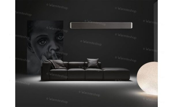 Mo-El Hottop designwarmtestralers — 1550 x 201 x 58 mm — zwart Designwarmtestralers Mo-El Hottop - 1550x201x58 mm Zwart