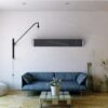 Designwarmtestralers Mo-El Hottop - 2110x201x58 mm Zwart / Dimmer