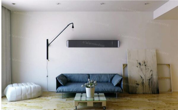 Designwarmtestralers Mo-El Hottop - 2110x201x58 mm Zwart / Dimmer