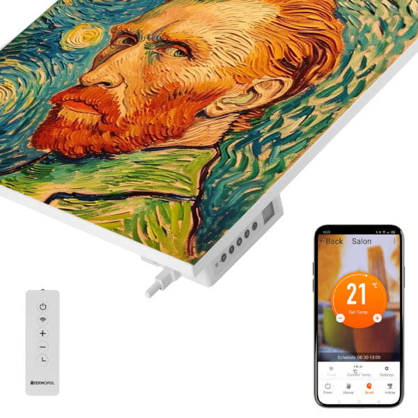 Panneau infrarouge personnalisé Termofol TF-SWTP400 – 350 W, Wi-Fi – vue complémentaire
