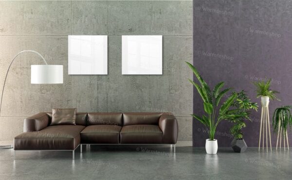 Panneau infrarouge en verre Welltherm – blanc cristal – 370 watts Panneau infrarouge en verre Welltherm - blanc cristal - 370 watts