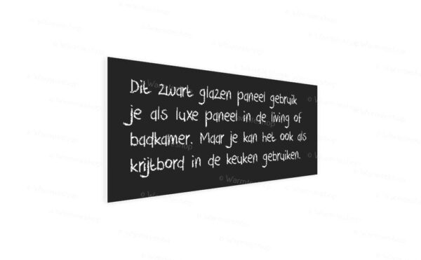 Glazen infraroodpaneel Ecaros - satijnzwart - 1000 W