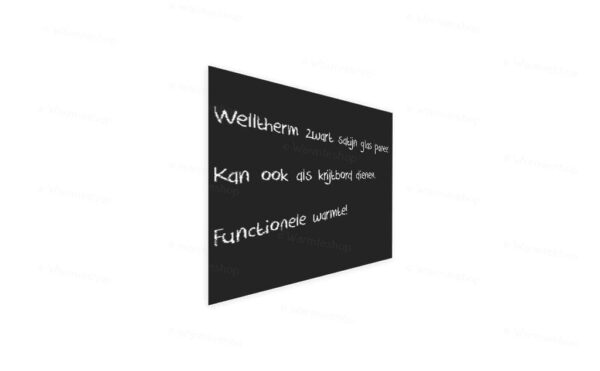 Panneau infrarouge en verre Welltherm – noir satiné – 580 watts Panneau infrarouge en verre Welltherm - noir satiné - 580 watts