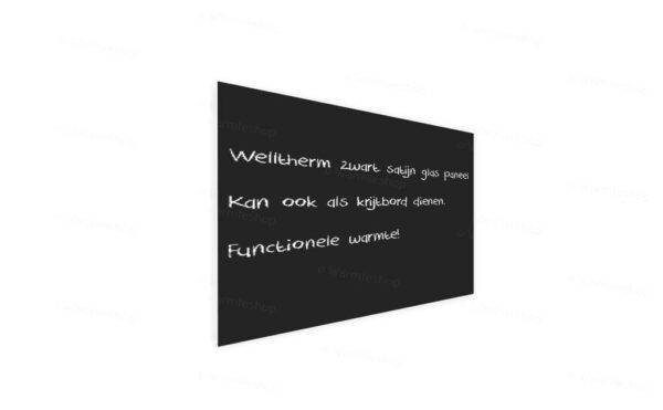Glazen infraroodpaneel Welltherm - satijnzwart - 780 W