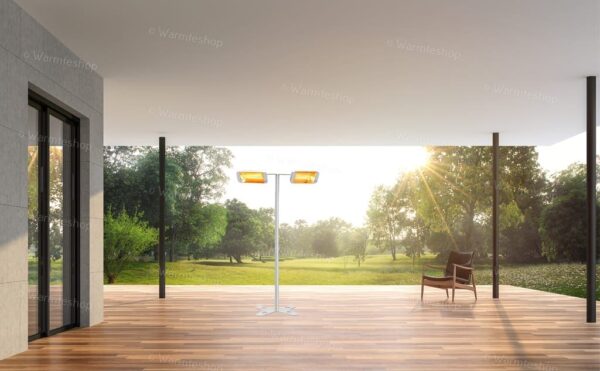 Chauffage de terrasse Heliosa Tower - coloris blanc - 4000 watts - 30m2